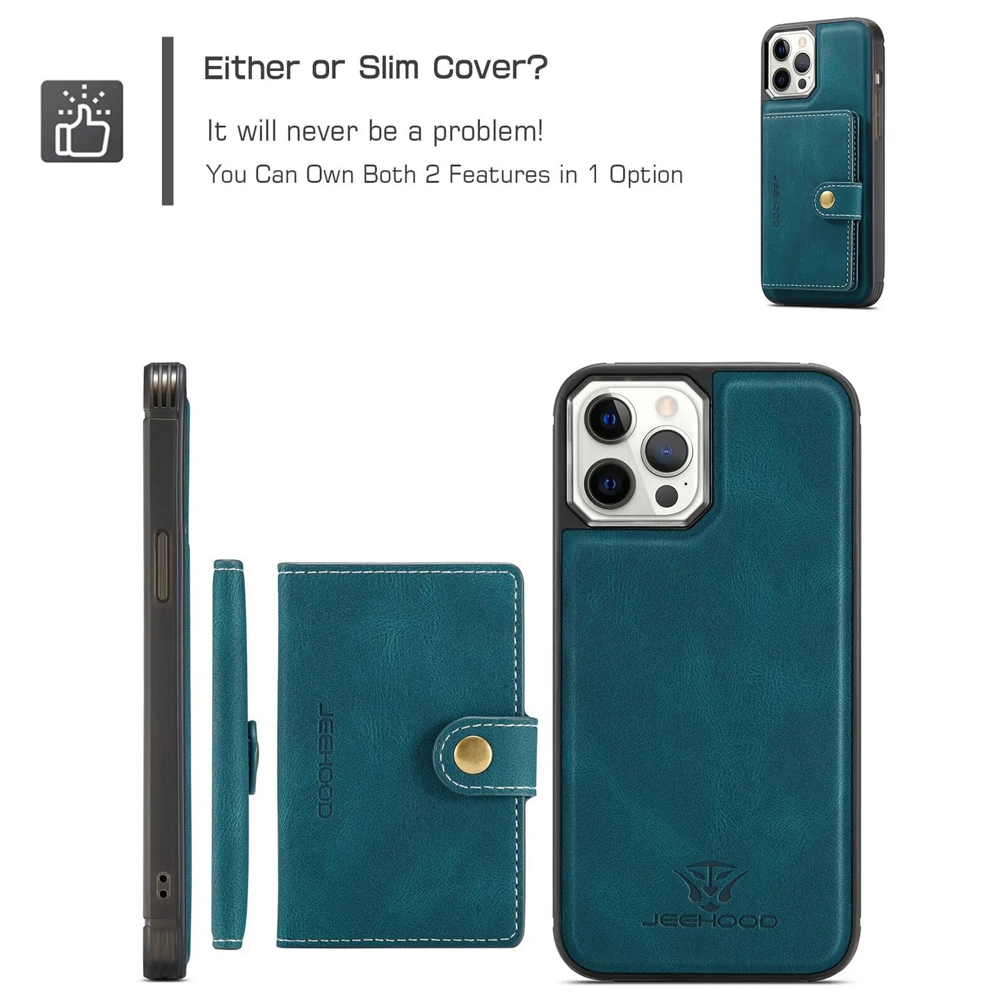 Luxury Magnetic Leather Case for iPhone