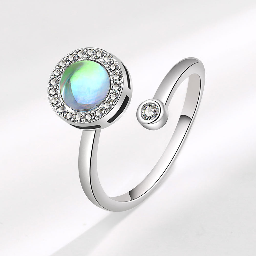 Elegant Opal Rotating Ring
