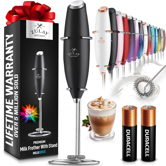 Zulay Kitchen Whisk with 2 Duracell Batteries - Ultra-Fast