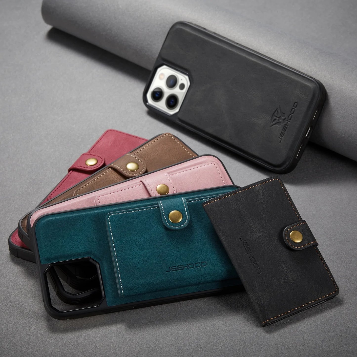 Luxury Magnetic Leather Case for iPhone