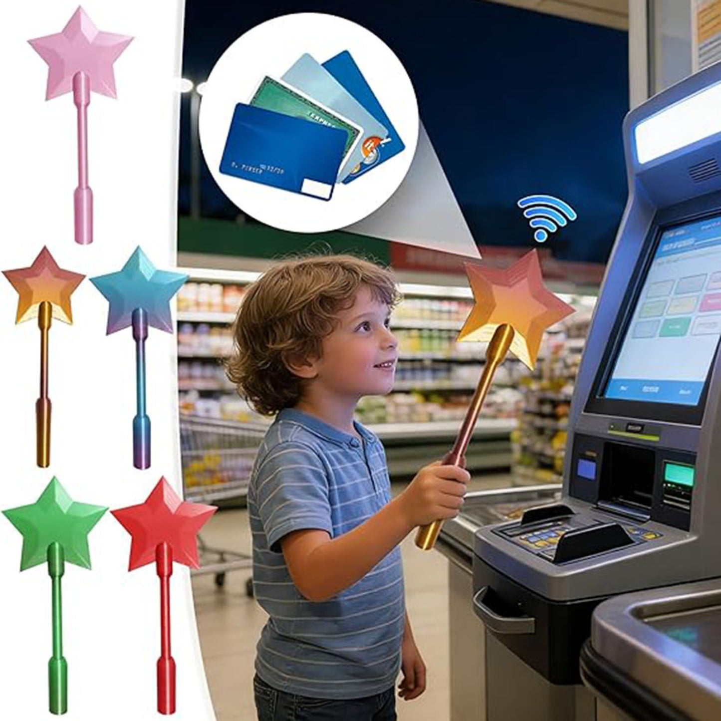 Varita Mágica 3D Impresa para Pago Contactless