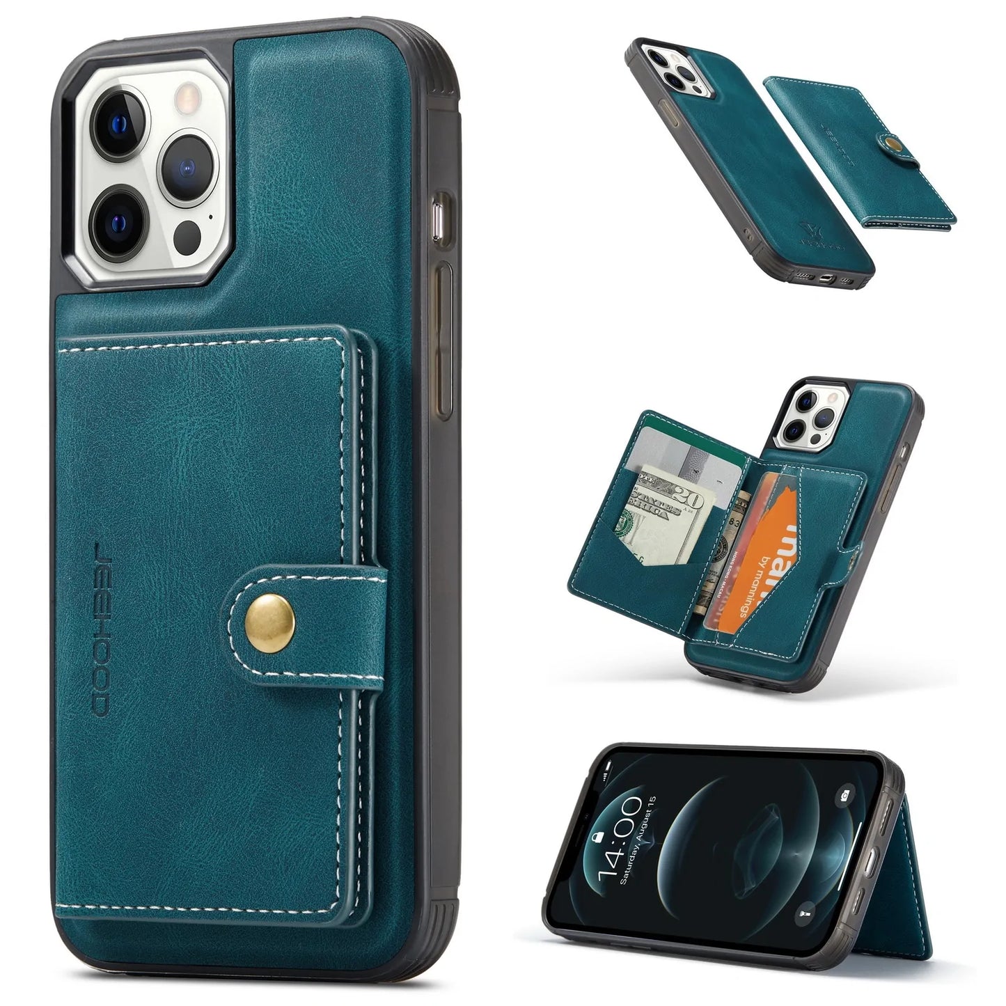 Luxury Magnetic Leather Case for iPhone