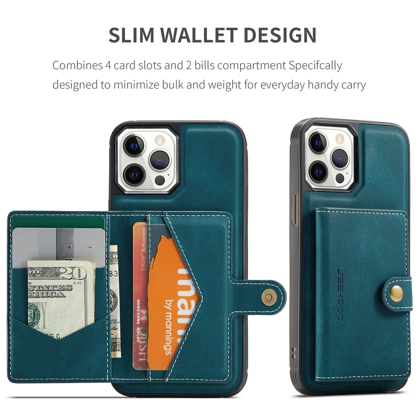 Luxury Magnetic Leather Case for iPhone
